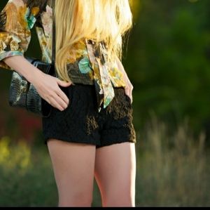 Rory Beca black lace shorts